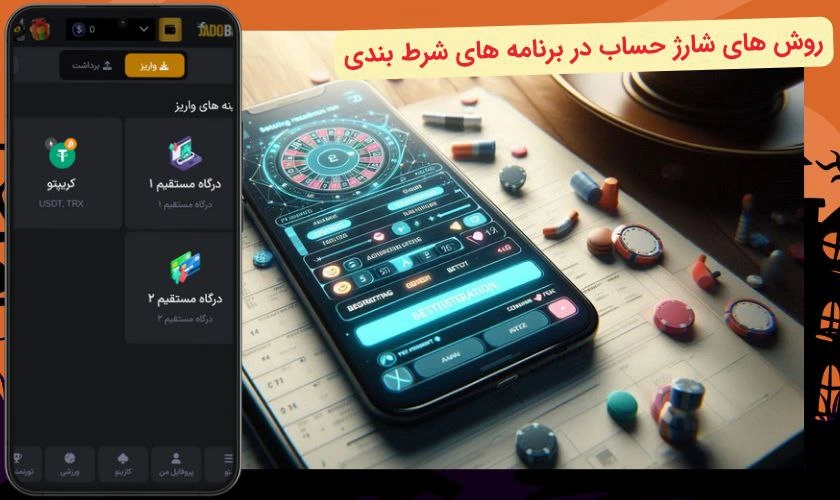 شارژ حساب در اپلیکیشن شرط بندی